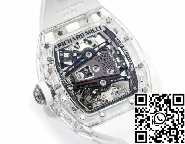 z5570594663235 331609c5ab7066d5ced5636939ec3a59 Richard Mille RM38-02 Tourbillon szerkezet 1:1 Best Edition RM Factory gumipántos óraszíj