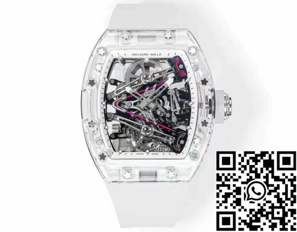 z5570598053146 2be8027f4a64c3d862664f0dc0f2b8bc Richard Mille RM38-02 Tourbillon Movement 1:1 Best Edition RM Factory Transparent Rubber Strap