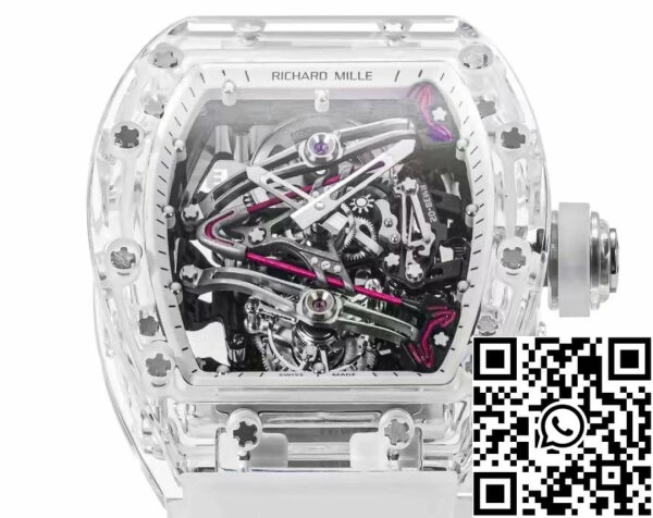 z5570598479323 26a875a044ce4ea42f7bde49a6bc3000 31417722 2771 49a1 9b50 e02674cb401a Richard Mille RM38-02 Tourbillon Movement 1:1 Best Edition RM Factory Transparent Rubber Strap