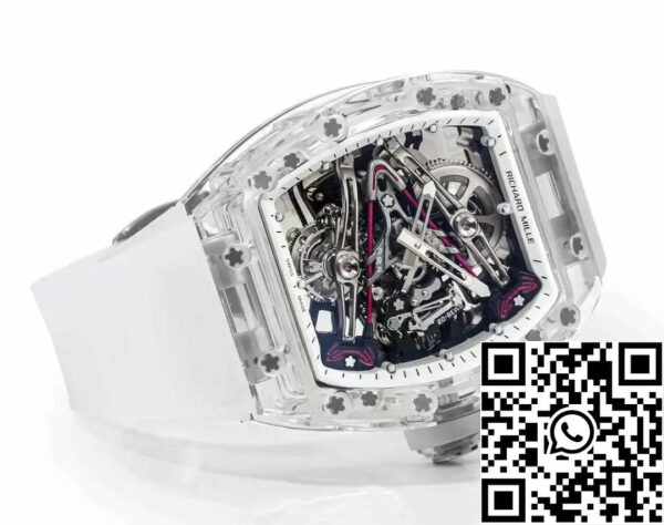 z5570598621408 731fbb8990e1611462f17d7f0c5d0b26 Mouvement Tourbillon Richard Mille RM38-02 1:1 Meilleure édition Bracelet en caoutchouc transparent RM Factory