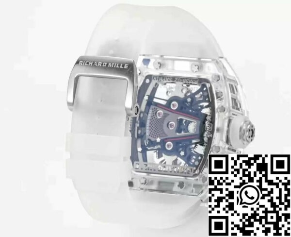 z5570599178924 d92e7bfa359dc1dd3470ee5bb6898c1e Richard Mille RM38-02 Tourbillon óramű 1:1 Best Edition RM Factory átlátszó gumipántos szíj