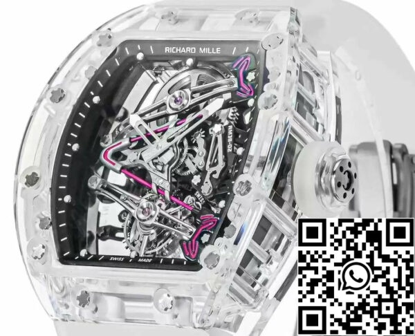 z5570601271982 78742ba4430851e63202e3121940ab30 Richard Mille RM38-02 Tourbillon Movimento 1:1 Best Edition RM Factory Quadrante nero Cinturino in gomma