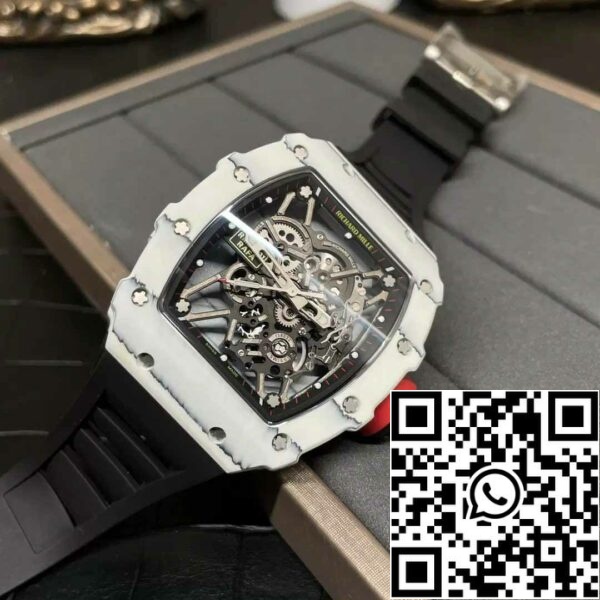 z5578251019595 0106414daeb08da24ff91b0f6c4c5c5f0f Richard Mille RM35-01 Sonic Factory 1:1 Best Edition White Carbon NTPT Black Rubber Strap White Carbon NTPT Black Rubber Strap