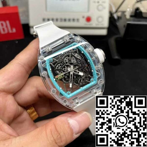 z5578261308198 51eba35fb96b86352c0a50474343166003 Richard Mille RM35-01 Sonic Factory 1:1 Best Edition Saphire tapauksessa Valkoinen kumisilmukka