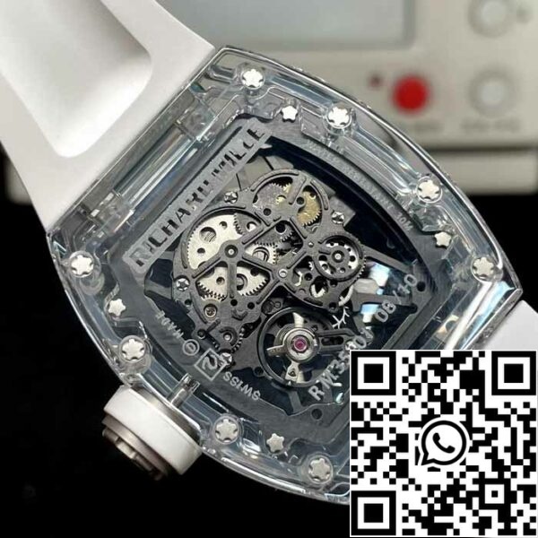 z5578263482393 9065dbdef6a8a9d398f31c7377201d0a Richard Mille RM35-01 Sonic Factory 1:1 Best Edition Saphire tok Fehér gumi szíj