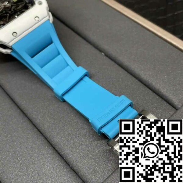 z5578265799546 1f72b905da64d08011e9098707527033 Richard Mille RM35-01 Sonic Factory 1:1 Best Edition White Carbon NTPT Blue Rubber Strap