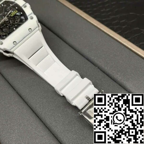 z5578269219966 b7069ba78c23cbb3d182307e723146a1 Richard Mille RM35-01 Sonic Factory 1:1 Best Edition Valkoinen Carbon NTPT Valkoinen kuminauha