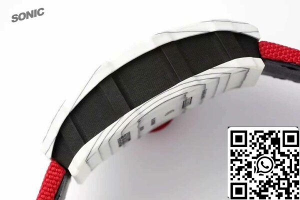 z5578270330788 d6a0aa296a4bda38b19cae9e6441dfd5 Richard Mille RM35-01 Sonic Factory 1:1 Best Edition White Carbon NTPT Red Velcro Strap White Carbon NTPT Red Velcro Strap