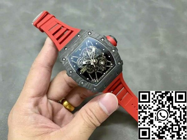 z5578286705184 eb7ae17a6970ef055d5352dc4ef1675f Richard Mille RM35-01 Sonic Factory 1:1 Best Edition Negro Carbono NTPT Rojo Caucho Correa