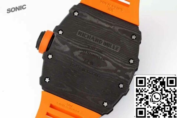 z5578289098739 d2eaeb25e54d747362eeaf6afa9154a1 Richard Mille RM35-01 Sonic Factory 1:1 Best Edition Musta Carbon NTPT Oranssi kuminauha