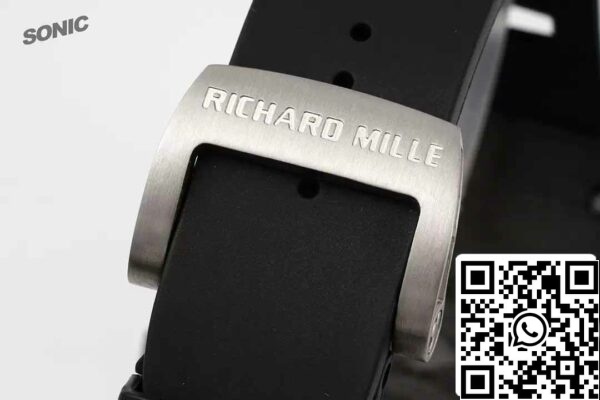 z5578290927968 e9a8bf332d0a2780bb03e1891609e26a Richard Mille RM35-01 Sonic Factory 1:1 Best Edition Black Carbon NTPT Black Rubber Strap Fekete gumiszíj