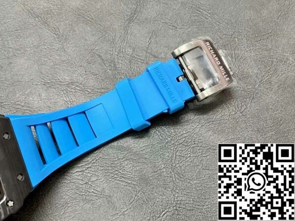 z5578293436693 afc8ee4486750f419ebdea6ee0197544 Richard Mille RM35-01 Sonic Factory 1:1 Best Edition Bracelet en caoutchouc bleu NTPT en carbone noir