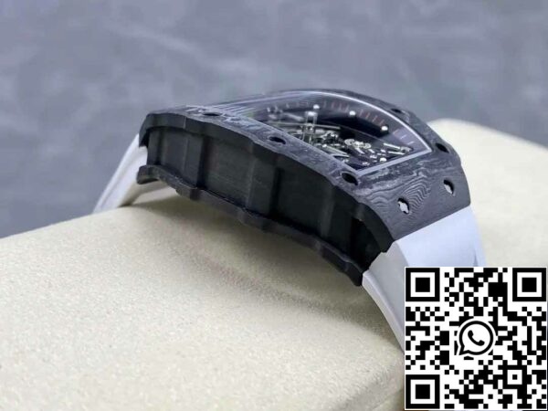 z5580696818267 416d1e2095c9c5655ff6e56ab4c90efc Richard Mille RM035-02 T+ Factory 1:1 Best Edition Cassa in fibra di carbonio Cinturino in gomma bianca