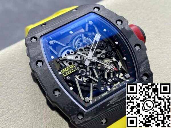 z5580697564244 1efa76babbf34d735f698b88fae55961 Richard Mille RM035-02 T+ Factory 1:1 Best Edition Корпус из углеродного волокна Желтый резиновый ремешок (цена)