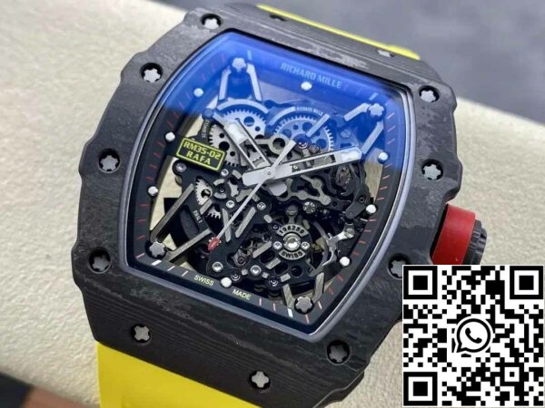 z5580697618931 47dddf6f6267069616fd3009c1e092a3 Richard Mille RM035-02 T+ Factory 1:1 Best Edition Корпус из углеродного волокна Желтый резиновый ремешок (цена)