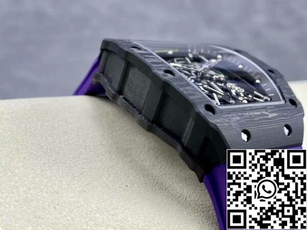 z5580698238107 73b63bcc9dfc8859af3d71d1e9002ad0 Richard Mille RM035-02 T+ Фабрика 1:1 Най-добро издание Случай от въглеродни влакна Лилава каучукова каишка