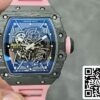 z5580698484727 8a0cfcf72cfa58787aab682cc27ff69e Richard Mille RM035-02 T+ Factory 1:1 Best Edition kolfiberfodral Rosa gummirem