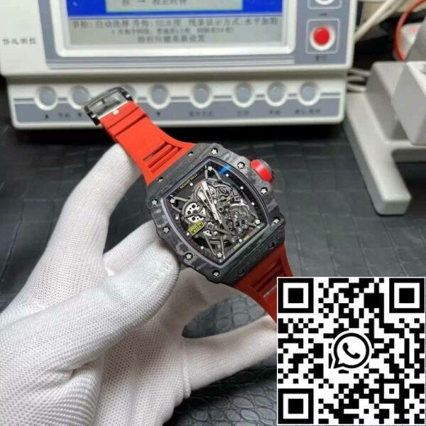 Z5580699931932 BE3F778DB24CBD302EFCDA3FB1D06F62 Richard Mille RM035-02 T+ Factory 1:1 베스트 에디션 탄소 섬유 케이스 레드 러버 스트랩