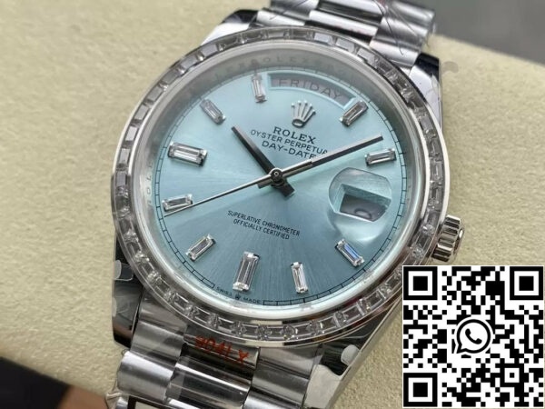 z5583999254989 8b0b7772a2e861dac1efd7f688b8b5e5 Rolex Day Date M228396tbr-0002 V5 40mm QF Factory 1:1 Best Edition Tiffany Dial Lünette