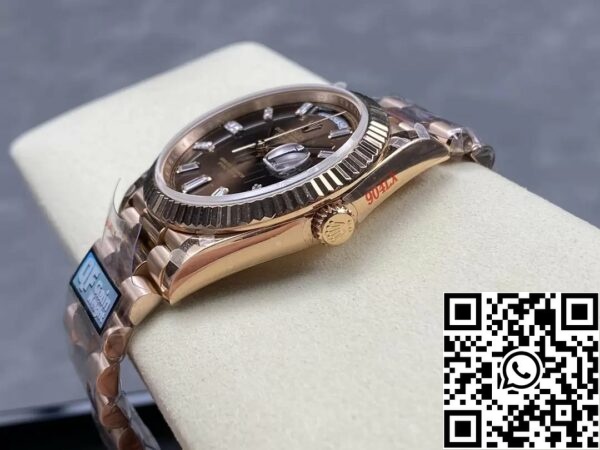 z5584003330561 88afc52f4ff69ddd4f13b5cac8e2ead4 Rolex Day Date M228235-0003 V5 40mm QF Factory 1:1 Best Edition Chocolate Dial Bezel