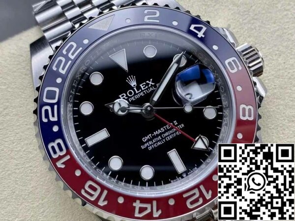 z5599647344735 c0b05f384587f2807f1c135d9634a10a Rolex GMT Master II M126710BLRO-0001 Pepsi 1:1 Best Edition from AR Factory V4 upgrade Jubilee Strap