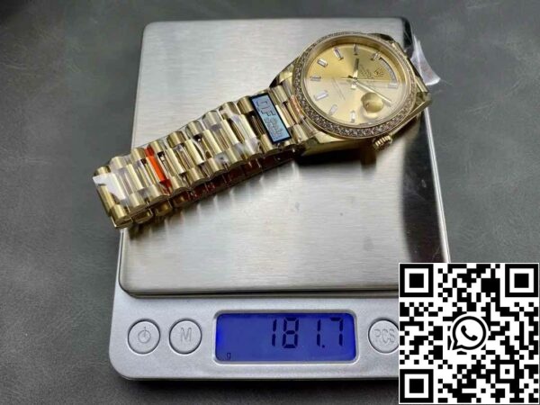 z5599647775581 1ce66be4e23365b0411369452fa97d28 Rolex Day Date m228348rbr-0002 QF Factory 1:1 Best Edition V5 upgrade counterweight version