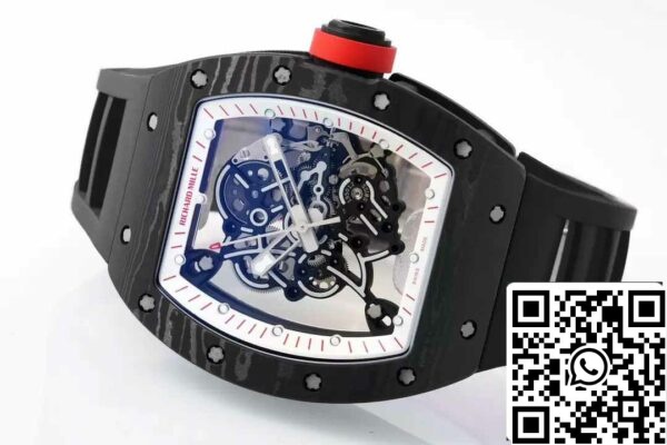 z5599647924578 43785023ae788a76621f10085024f207 RICHARD MILLE RM055 ZF 2024 1:1 Best Edition Kolfiberfodral Röd knopp Svart rem