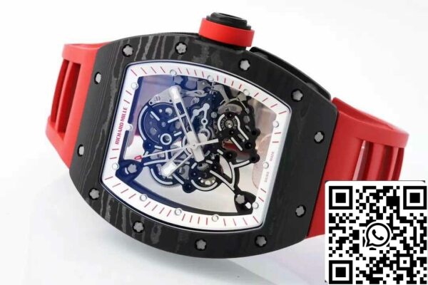 z5599648097202 23e11a85cb32066c333e2e1247bc578f RICHARD MILLE RM055 ZF 2024 1:1 Best Edition Hiilikuitu tapauksessa punainen hihna ja nuppi