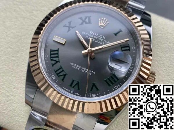 z5604282313681 0a140de4e44b35bd368d4e868a7e99a3 Rolex Datejust 41 126331 Wimbledon Dial ARF Factory 1:1 Best Edition galvaniseret med 18k guld