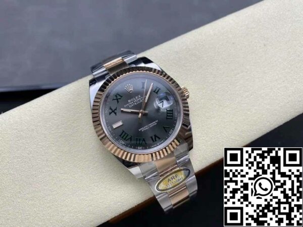 z5604282440356 514bcf3869918be615d090fce4dfd208 Rolex Datejust 41 126331 Wimbledon Dial ARF Factory 1:1 Best Edition galvaniseret med 18k guld