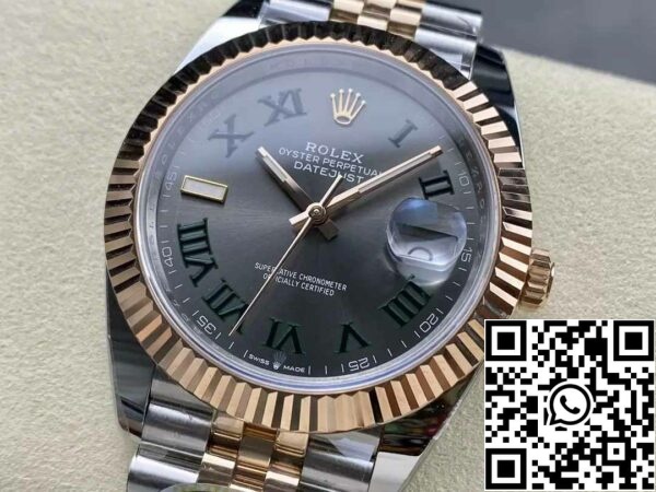 z5604284025189 6db92d9cd277fa83275e6473f2a2dbc4 Rolex Datejust 41 126331 Wimbledon Dial Jubilee Strap ARF Factory 1:1 Best Edition galvanizirano z 18k zlatom