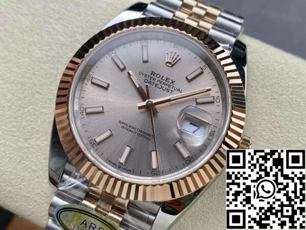 z5604291846580 56f4755d9cce53ead0f55e4ed2fdaa61 Rolex Datejust 126331-010 Jubileumi szíj ARF Factory 1:1 Best Edition galvanizált 18k aranyból