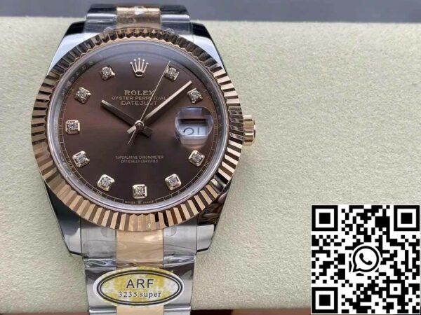 z5604296112351 f036be648d6037b2b8c44011810a7fb9 Rolex Datejust 126331-0003 ARF Factory 1:1 Mejor Edición galvanoplastia de oro de 18 quilates