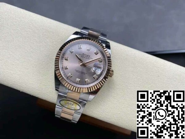 z5604299193747 72bbe439af1fe20761ba33319b47e37f Rolex Datejust 126331-0007 ARF Factory 1:1 Best Edition galvanizado com ouro de 18k