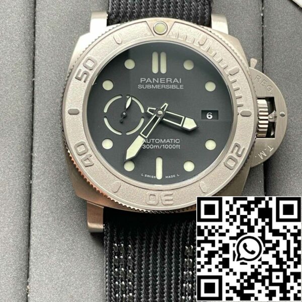 z5609528763991 acffdd31d29dacf61a85a249d3ba1951 Panerai Submersible PAM00984 1: 1 Най-доброто издание VS Фабрика черен циферблат швейцарски P.9010