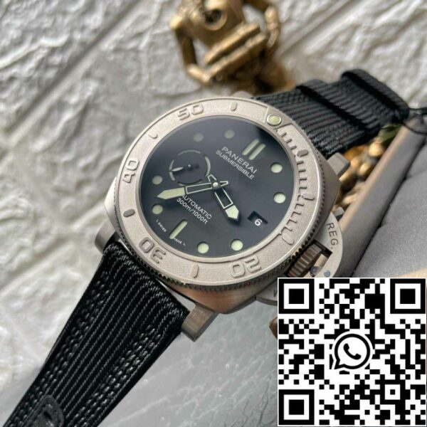 z5609528771313 6ee7ae0e6b5ab0d98c3e4e94589bfe4e Panerai Submersible PAM00984 1:1 Best Edition VS Factory Quadrante Nero Svizzero P.9010