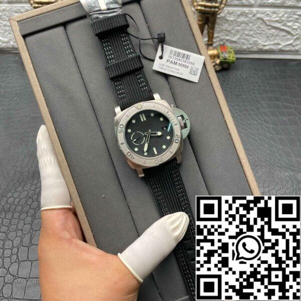 z5609528791349 9b087889d501004f540f5db478c73a94 Panerai Onderdompelbaar PAM00984 1:1 Best Edition VS Fabriek Zwarte Wijzerplaat Zwitserse P.9010