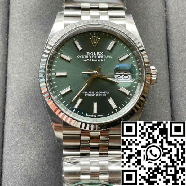 z5609553230261 9b9b0d210ef65f73f7e6cbacbfa114f4 Rolex Datejust M126234-0051 36MM 1:1 Най-добро издание Чиста фабрика Зелен циферблат