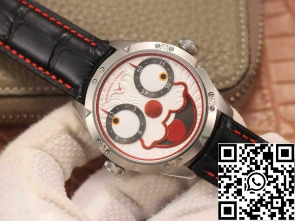 z5613586229883 e4574ee2b482e725d3134f095052d091 Konstantin Chaykin Joker K07 Valkoinen kellotaulu Punainen hihna 1:1 Best Edition TW Factory V3s versio