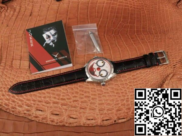 z5613587362079 3c0fa30eebf1468b1531f636acd92b8b Konstantin Chaykin Joker K07 White Dial Red Strap 1:1 Best Edition TW Factory V3s Version