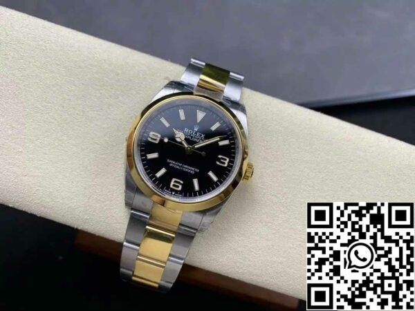 z5629222157697 5de592580ecd64a48cf8e9284886c7ec Rolex Explorer M124273-0001 36MM 1:1 Best Edition VS Factory Cadran negru Oțel și aur