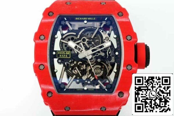 z5629225178518 6e52cdb275dd97ff5ce455a9fe5752bb Richard Mille RM035-02 NTPT Carbon 1:1 Best Edition ZF Factory Red Demon Version Black Strap