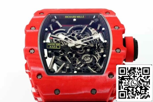 z5629225292367 5cb98c85e486f01a47873b383a5e7f03 Richard Mille RM035-02 NTPT Carbon 1:1 Best Edition ZF Factory Red Demon Version Cinturino nero