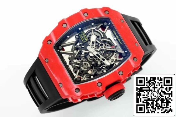 z5629225366674 621d703f62e57f9d9a14bcc4a5fadb80 Richard Mille RM035-02 NTPT Carbon 1:1 Best Edition ZF Factory Red Demon Version Correa negra