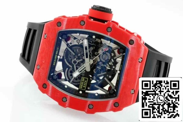 z5629225479938 36dd62c351d2a926f3e71a3f31b3a2a5 Richard Mille RM035-02 NTPT Carbon 1:1 Best Edition ZF Factory Red Demon Version Cinturino nero