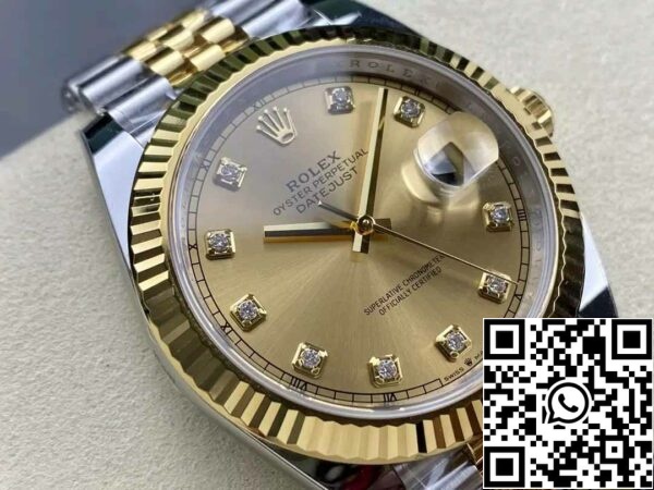 z5663353992257 a64b782739a1328ae0fb866dca1ec3d0 Rolex Datejust m126333-0012 ARF Factory 1:1 Best Edition electrochapado en oro de 18 quilates