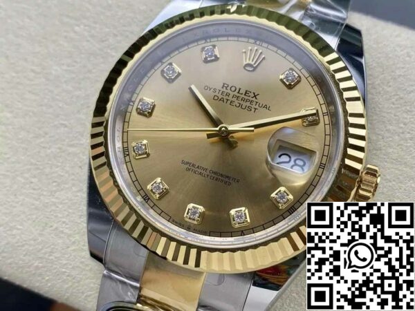 z5663407216320 a7f37262e3771bcd93fd9b08267742f4 Rolex Datejust m126333-0011 Oyster Strap ARF Factory 1:1 Best Edition galvanizado com ouro de 18k