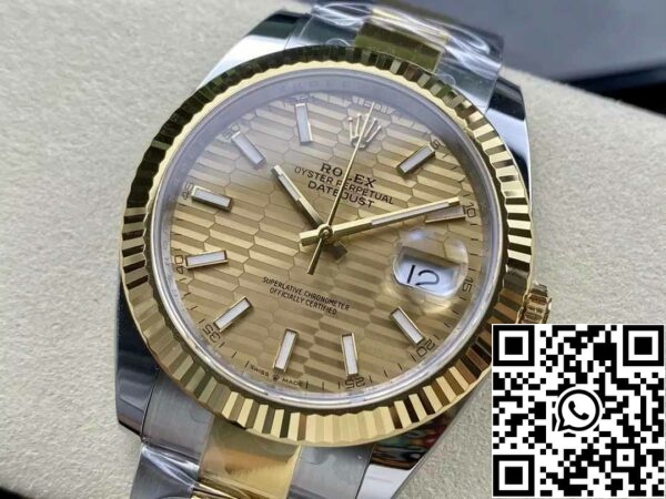 z5663412443522 2b459b4530ebf4ccd293b4b1fa08f23b Rolex Datejust m126333-0009 Oyster hihna ARF Factory 1:1 Best Edition galvanoitu 18k kultaa