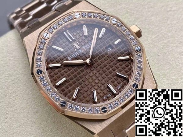 z5741859725236 d0453892c900ab2cf4f2d308e21b0644 Audemars Piguet 67651 Quarzo 33mm 1:1 Best Edition ZF Factory Quadrante marrone Oro rosa