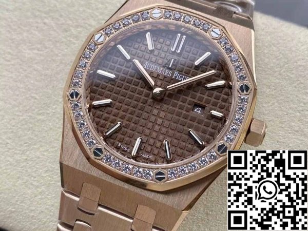 z5741859869307 2d553a34f307561153598d965a2530c7 Audemars Piguet 67651 Кварц 33 мм 1: 1 Най-доброто издание ZF Factory Кафяв циферблат Розово злато